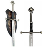 Espada Anduril  Senhor Dos Anéis Aragorn Com Suporte Parede