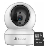 Kit Cámara De Seguridad Ezviz Modelo C6n-plus-256 Almacenamiento Microsd 256gb, Wireless Inalambrica 2mp Visión Nocturna Incluida Con Movimiento Ptz C6n Y Audio Bidireccional