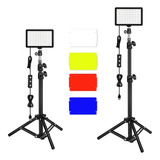 2 Kit De Iluminación Led Dimmable Para Video Y Fotografía Co