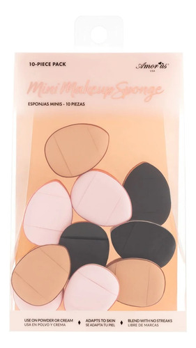 Mini Esponjas Para Maquillaje Amor Us Paquete 10 Piezas