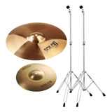 Platillos De Bateria Orion Solo Pro Crash + Splash + Soporte