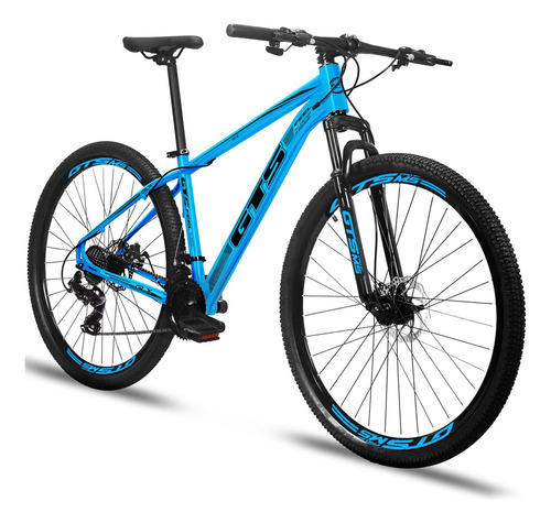 Bicicleta  Mtb Gts Feel Glx Aro 29 15  24v Freios De Disco Mecânico Câmbios Indexado Cor Azul