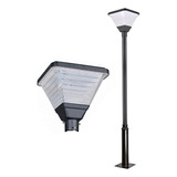 Farol Solar Impermeable Para Exterior Con Poste Tubo2.5mts