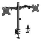 Soporte Doble Para 2 Monitores Lcd De Wali (wl-m002) Negro