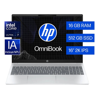 Laptop HP OmniBook 5 AI 16-af1072la Intel Core Ultra 7 16GB RAM 512GB SSD 16\