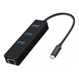 Convertidor Tarjeta Usb-tipo C/hub Usb 3.0/red Rj45/1000mbps