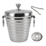 Pinzas L Ice Bucket Wine De Acero Inoxidable Con Tapa De Dob