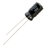 Capacitor Eletrolítico 100uf 25v Kit 10 Peças Eletronica