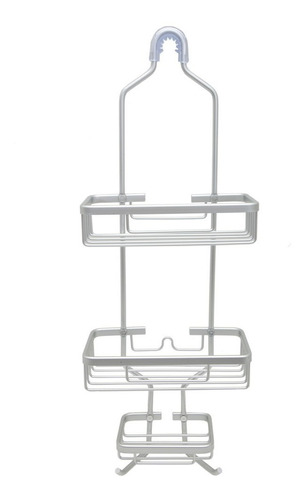 Organizador Ducha Baño Tipo Percha Aluminio Inoxidable 3 Est