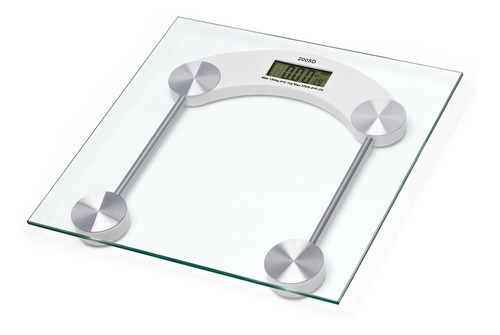 Balança Digital Corporal Vidro Academia Banheiro Até 150kg Cor Branco