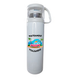 Termo Medio Litro Acero Inoxidable Mate Café Personalizado