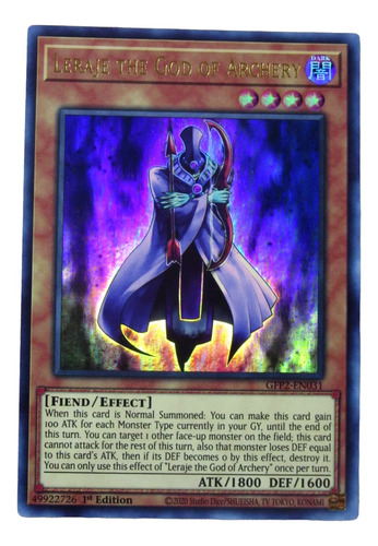 Carta Original Anime Yugioh Leraje The God Of Archery Konami