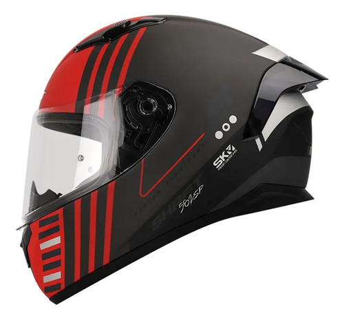 Casco Integral Shaft 582sp Force Ngromate Rojo Visor Tr