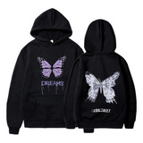 Lhy Sudadera Con Capucha Y2k Butterfly, Holgada, Retro, Con