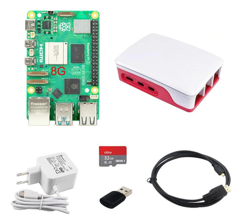 Raspberry Pi5 Pi 5 8gb Ram Kit Completo Orignal +nota Fiscal