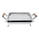 Brasero De Mesa Acero Inoxidable Parrilla Asado Golden Art