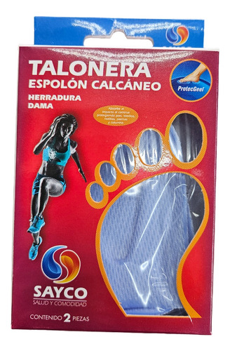 Talonera Plantilla Espolon Calcaneo Herradura Gel Dama