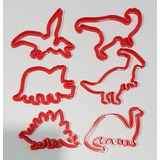 Cortante Galleta Fondant Dinosaurios Silueta Contorno X6