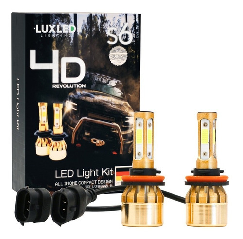 Kit Cree Led S6 4d H4 H7 H11 H16 9006 9007 28000lum 4caras