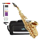 Eastrock Saxofón Soprano Curvo Bb Instrumentos De Saxofón Do