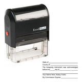 Excelmark Notary Acknowledgement Stamp - Black Ink