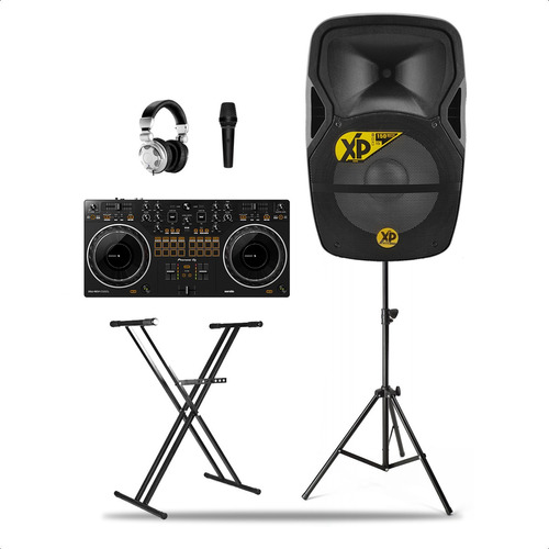 Kit Dj Controlador Pioneer Ddj-rev1 Soporte Bafle Auris Bk