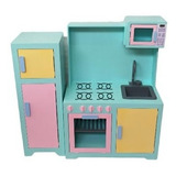 Kit Mini Cozinha Mdf Infantil Modulada Colorida
