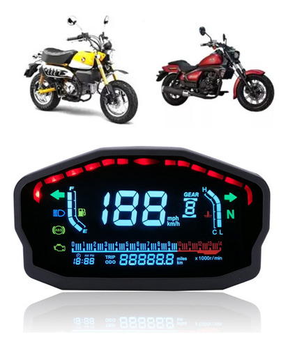 Tableros Y Velocímetros Lcd Universales Para Motocicletas Ra