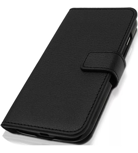 Capa Capinha Carteira + Película De Vidro Para Moto E7 Plus