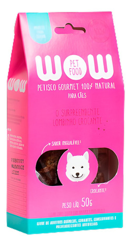 Petisco Natural Wow Pet Food De Lombinho Para Cães 50g