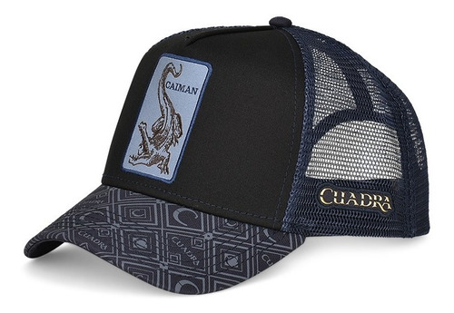 Gorra Snapback Cuadra Para Caballero Con Parche Azul