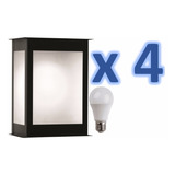 Farol Exterior M1- Pack X4 Unidades  Lamparas Led Incluidas