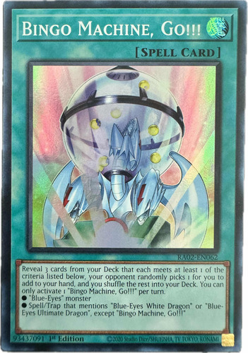 Bingo Machine ,go!!! Ra02-en062 Yugioh Tcg