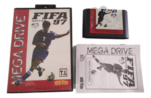 Fita Cartucho Mega Drive Fifa 97 Com Caixa E Manual 