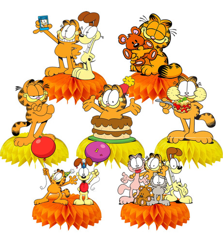 Artículos De Fiesta Lenglet Garfield Birthday, 7 Piezas, Cen
