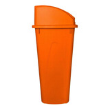 Bote De Basura 80l Tapa Balancín Frontal Color Naranja