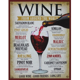 Carteles Antiguos Chapa 20x30cm Poster Vinos Wine Dr-303