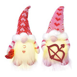 Gnomo De San Valentín De Peluche Decoración Led, 2pcs...