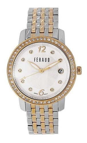 Reloj Feraud Mujer Combinado Piedras Moderno Lf20050lcd