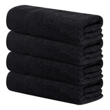Tens Towels Juego De 4 Toallas De Bao Negras 100% Algodn, 27