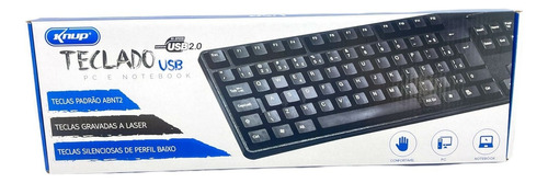 Teclado Usb 2.0 Para Computador E Notebook Knup Kp- 2013 Cor De Teclado Preto Idioma Português Brasil