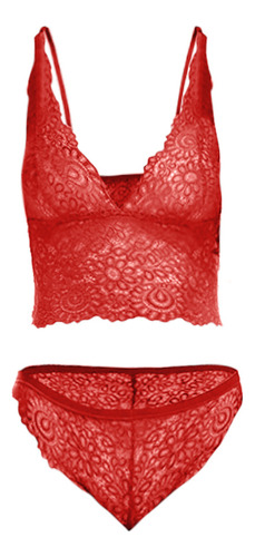 Sujetador De Encaje Para Mujer, Cómodo Conjunto De Bralette,