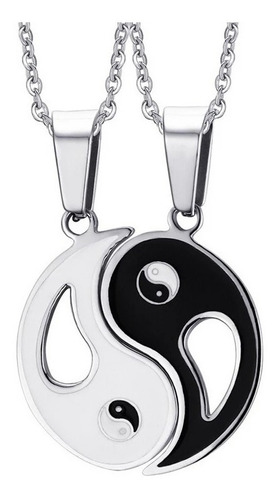 Collar Pareja Yin Yang Amigos Calidad Acero Inoxidable