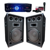 Combo Karaoke 2 Bafles+consola Potenciada Usb/bluetooth/1mic