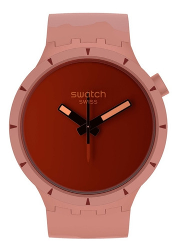 Reloj Swatch Big Bold Bioceramic Canyon De Silicona Ss Color De La Malla Rojo Color Del Bisel Rojo Color Del Fondo Rojo