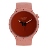 Reloj Swatch Lost In The Canyon Sb03r100 Color De La Correa Rojo Color Del Bisel Rojo Color Del Fondo Rojo