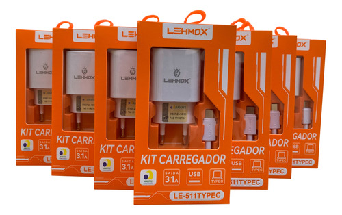 Kit 10 Carregadores Usb Tipo C Atacado Revenda Barato C/ Nf 