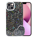 Carcasa Para iPhone 15 Brillo Glitter Incluye Pop Socket
