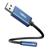 Millso Adaptador De Conector De Audio Usb A 0.138 in, Azul Z