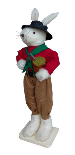 Boneco Coelho De Páscoa Artesanal 85cm Coelhinho Gaúcho